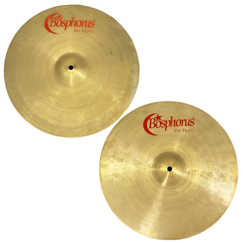 Used Bosphorus Groove Series Fat Hi Hat Cymbals 15" 1010/1210 grams - Good - Drum Center Of Portsmouth