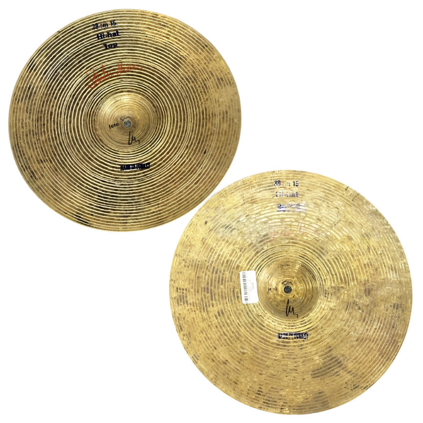 Used Bosphorus Groove Series Fat Hi Hat Cymbals 15" 1010/1210 grams - Good - Drum Center Of Portsmouth