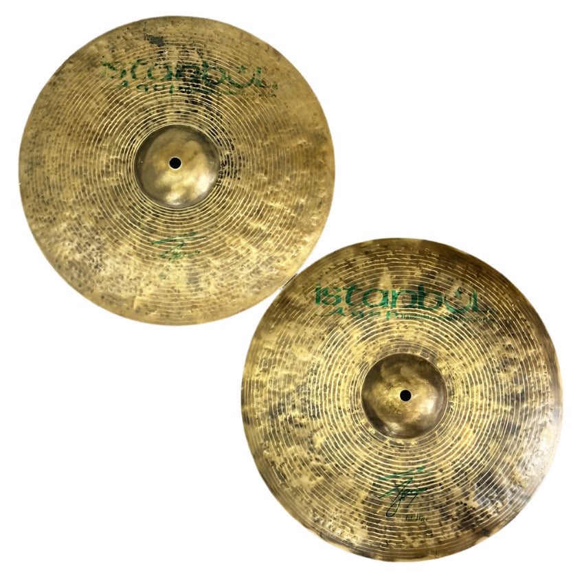 Used Istanbul Agop Signature Hi Hat Cymbals 15" 964/1050 grams - Good - Drum Center Of Portsmouth