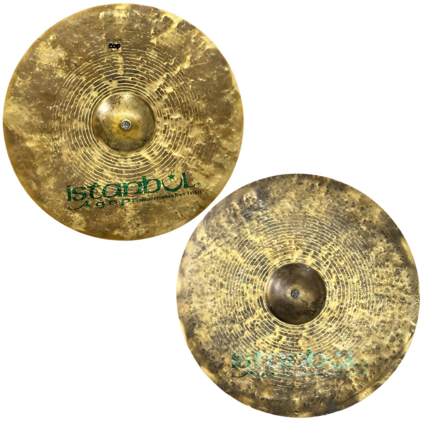 Used Istanbul Agop Signature Hi Hat Cymbals 15" 964/1050 grams - Good - Drum Center Of Portsmouth