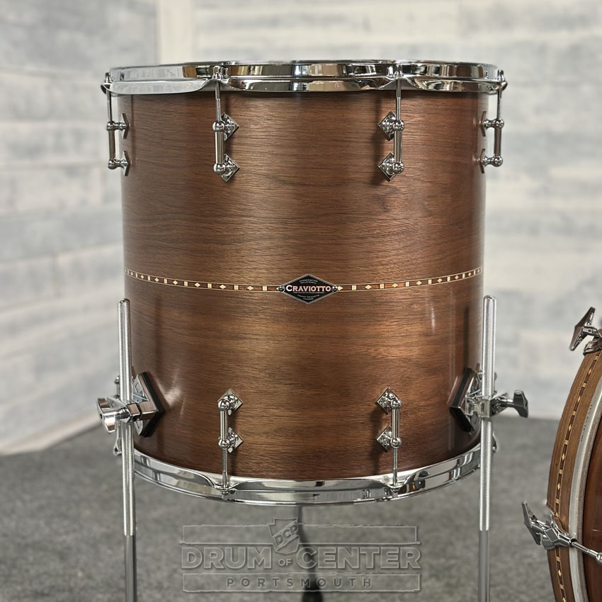 Craviotto Custom Shop Walnut 3pc Drum Set #1133 - Drum Center Of Portsmouth
