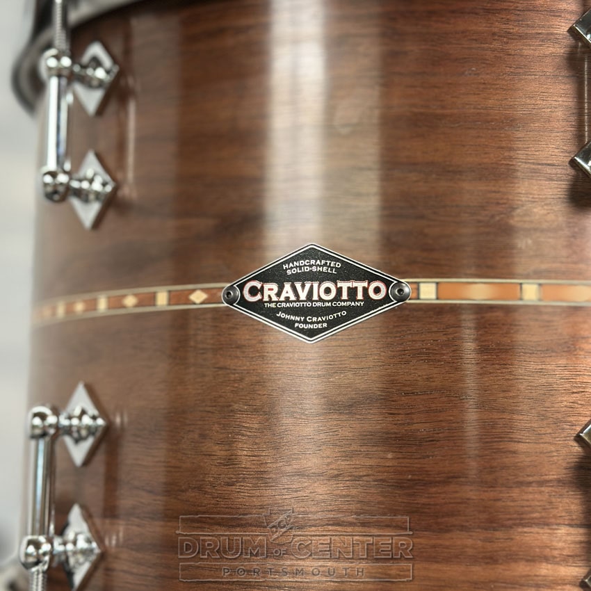 Craviotto Custom Shop Walnut 3pc Drum Set #1133 - Drum Center Of Portsmouth