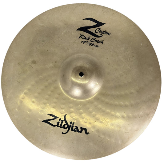 Used Zildjian Z Custom Rock Crash Cymbal 19" - Very Good - Drum Center Of Portsmouth