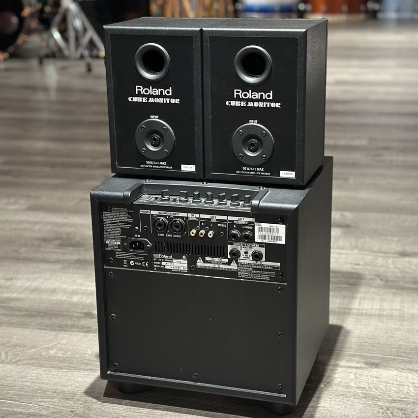 Used Roland 3pc Cube Electronic Drum Monitor System - Very Good - Drum Center Of Portsmouth