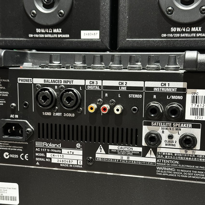 Used Roland 3pc Cube Electronic Drum Monitor System - Very Good - Drum Center Of Portsmouth