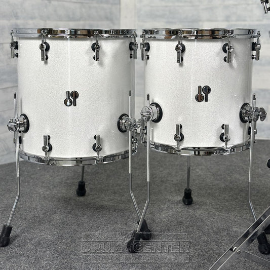 Sonor SQ2 Beech 5pc Drum Set White Sparkle Gloss - Drum Center Of Portsmouth