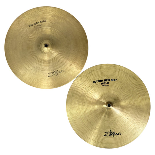 Used Zildjian A New Beat Hi Hat Cymbals 14" - Good - Drum Center Of Portsmouth