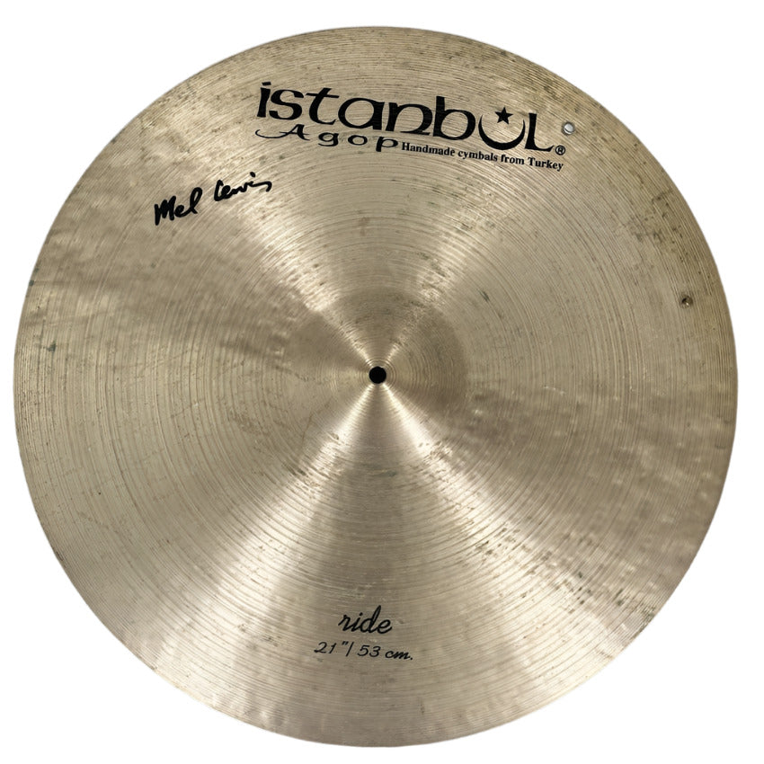 Used Istanbul Agop Mel Lewis Ride Cymbal 21" w/Rivets - Good - Drum Center Of Portsmouth