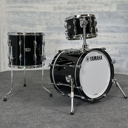 Used Yamaha Recording Custom 3pc Jazz Drum Set Solid Black - Very Good - Drum Center Of Portsmouth