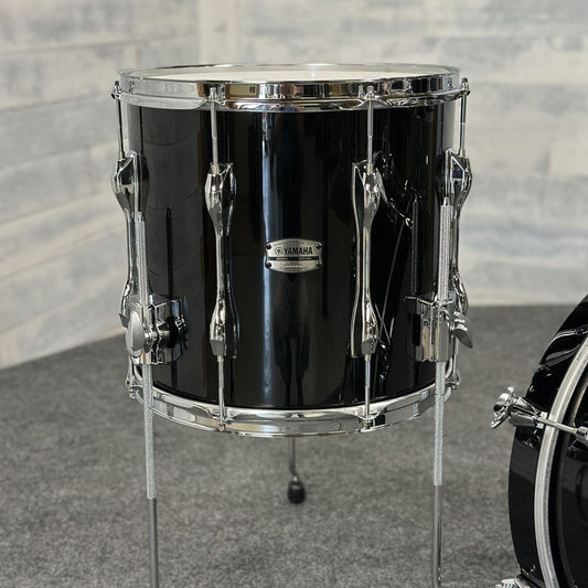 Used Yamaha Recording Custom 3pc Jazz Drum Set Solid Black - Very Good - Drum Center Of Portsmouth