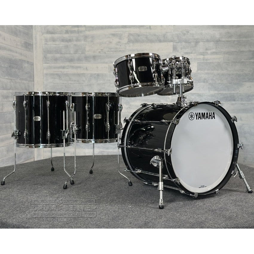Yamaha Recording Custom 5pc Rock Drum Set Solid Black - Drum Center Of Portsmouth