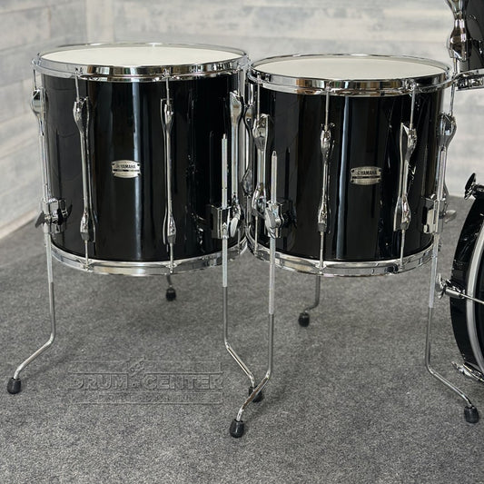 Yamaha Recording Custom 5pc Rock Drum Set Solid Black - Drum Center Of Portsmouth