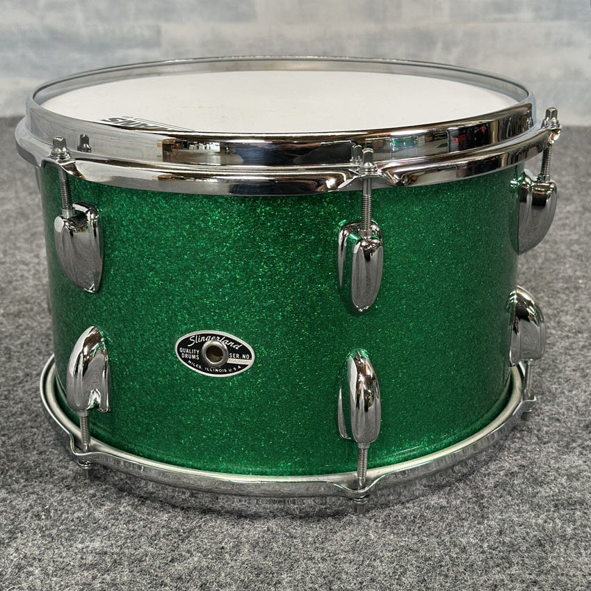 Used Vintage Slingerland 3pc Drum Set Green Sparkle - Very Good - Drum Center Of Portsmouth