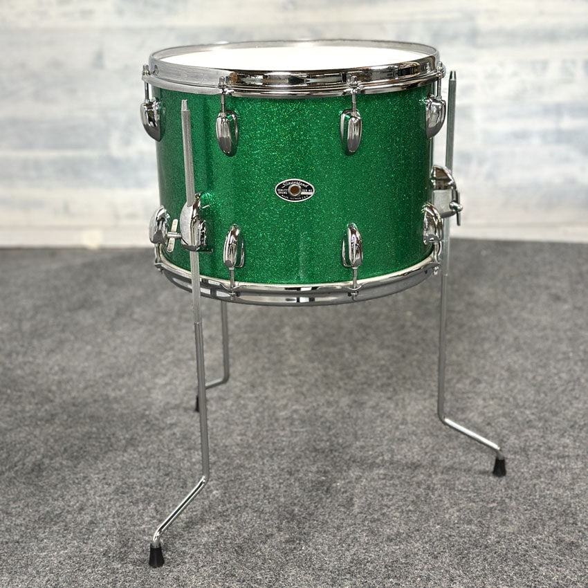Used Vintage Slingerland 3pc Drum Set Green Sparkle - Very Good - Drum Center Of Portsmouth