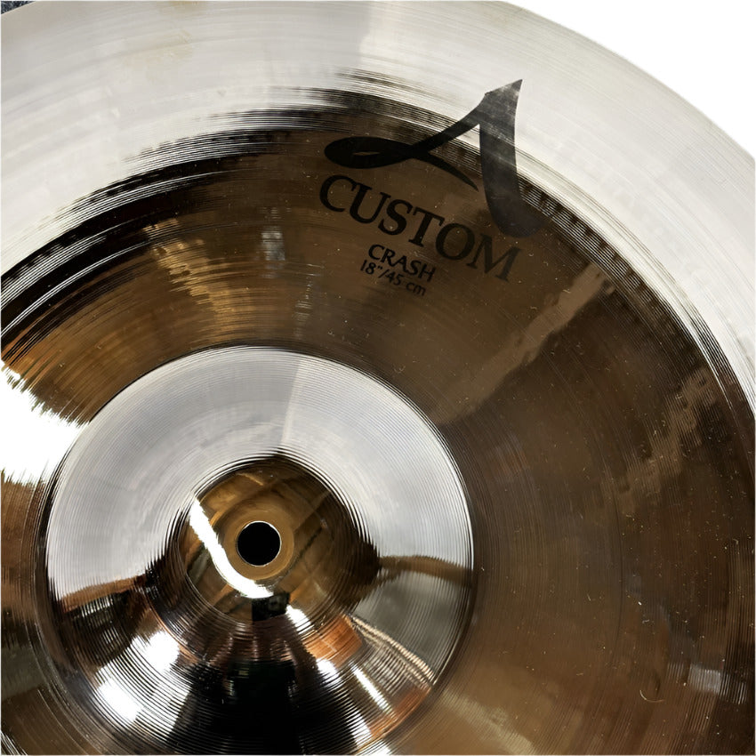 Used Zildjian A Custom Crash Cymbal 18" - Very Good - Drum Center Of Portsmouth