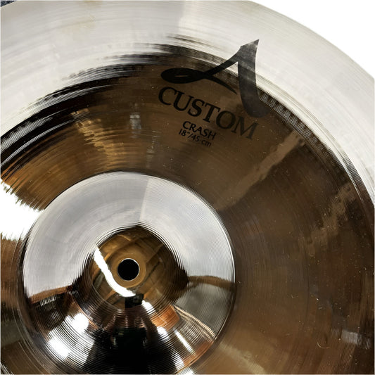 Used Zildjian A Custom Crash Cymbal 18" - Very Good - Drum Center Of Portsmouth
