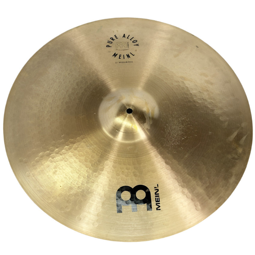Used Meinl Pure Alloy Traditional Medium Ride Cymbal 22" - Fair - Drum Center Of Portsmouth