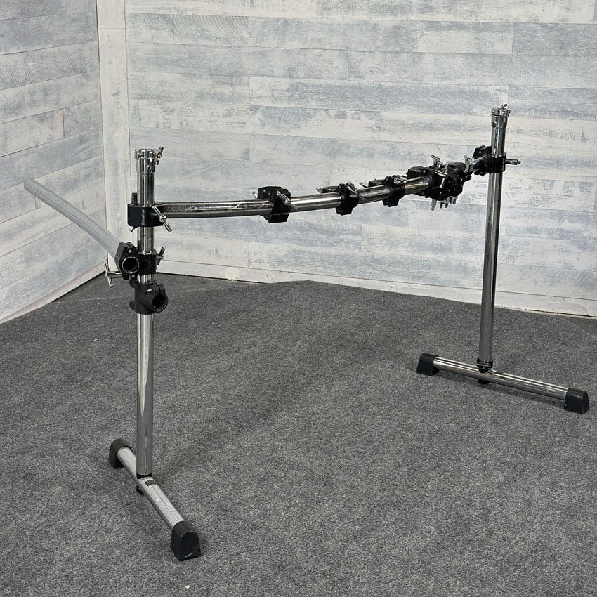 Used Gibraltar Road Series Two Bar Rack System with Side Wing - Fair - Drum Center Of Portsmouth
