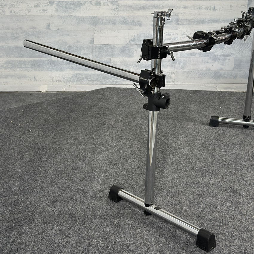 Used Gibraltar Road Series Two Bar Rack System with Side Wing - Fair - Drum Center Of Portsmouth