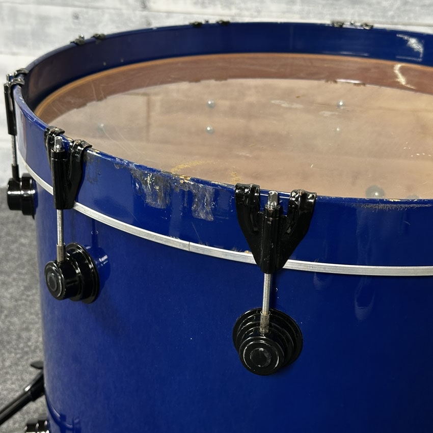 Used DW (Pre-Collectors) 7pc Maple Drum Set Blue w/Black Hardware - Fair - Drum Center Of Portsmouth