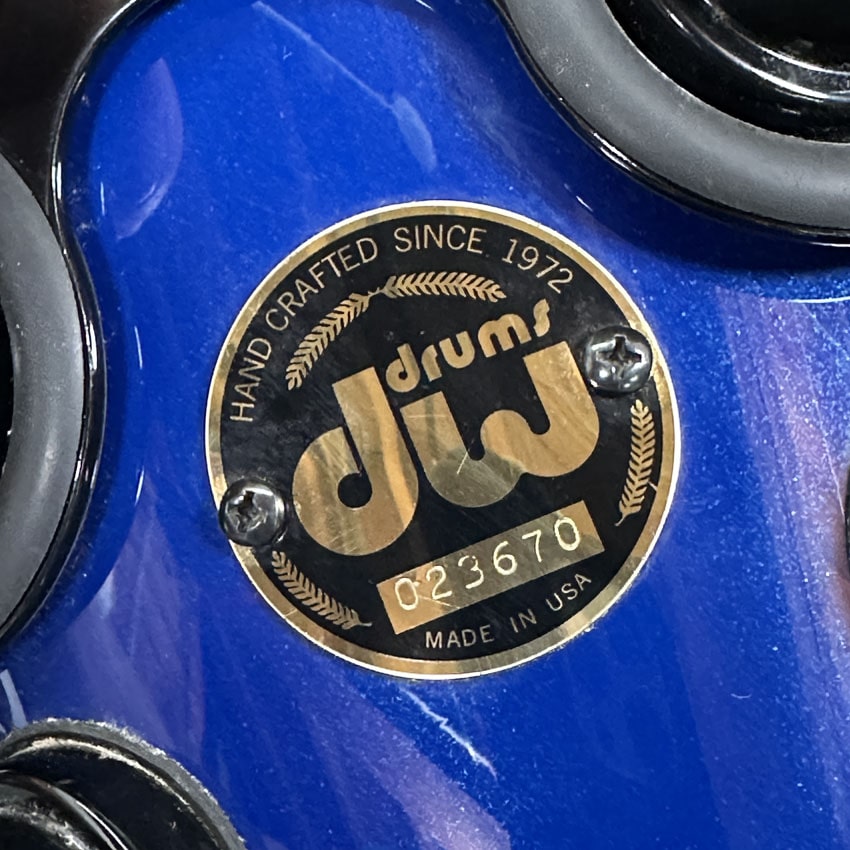 Used DW (Pre-Collectors) 7pc Maple Drum Set Blue w/Black Hardware - Fair - Drum Center Of Portsmouth