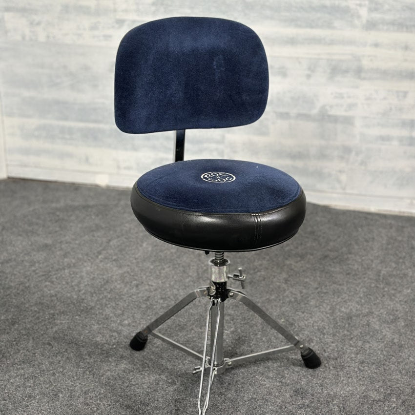 Used Roc-n-Soc Drum throne Round Blue w/Backrest - Fair - Drum Center Of Portsmouth