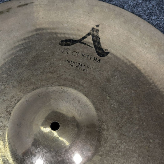 Used Zildjian A Custom Medium Ride Cymbal 20" - Good - Drum Center Of Portsmouth