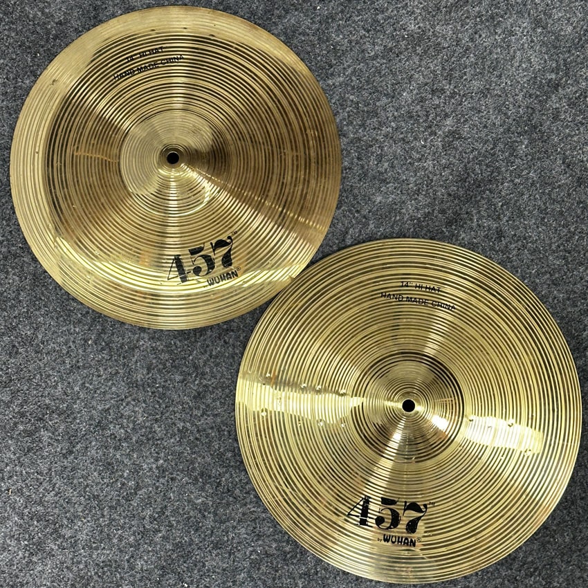 Used Wuhan 457 Hi Hat Cymbals 14" - Good - Drum Center Of Portsmouth