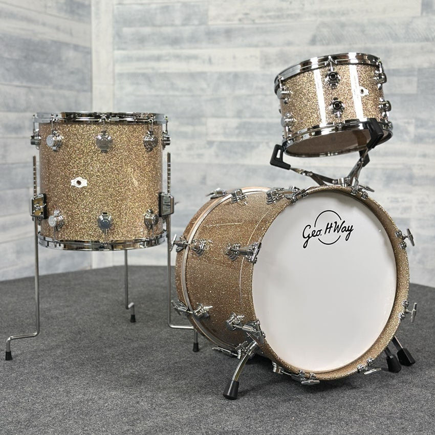 George Way Aristocrat Studio 3pc Drum Set 18/12/14 Champagne Sparkle - Drum Center Of Portsmouth