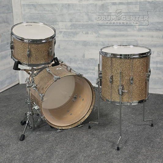 George Way Tuxedo Studio 3pc Drum Set 18/12/14 Champagne Sparkle - Drum Center Of Portsmouth