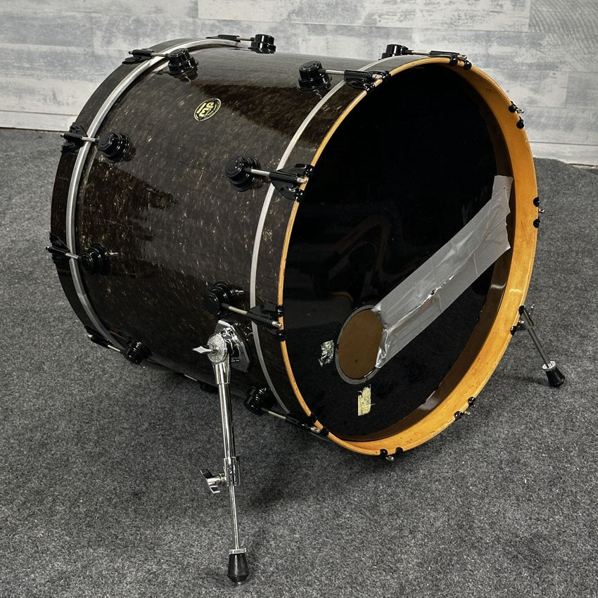 Used DW Collectors Drum Set 3pc Black Marine Pearl Wrap - Fair - Drum Center Of Portsmouth