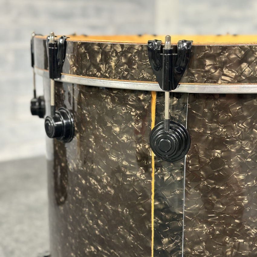 Used DW Collectors Drum Set 3pc Black Marine Pearl Wrap - Fair - Drum Center Of Portsmouth