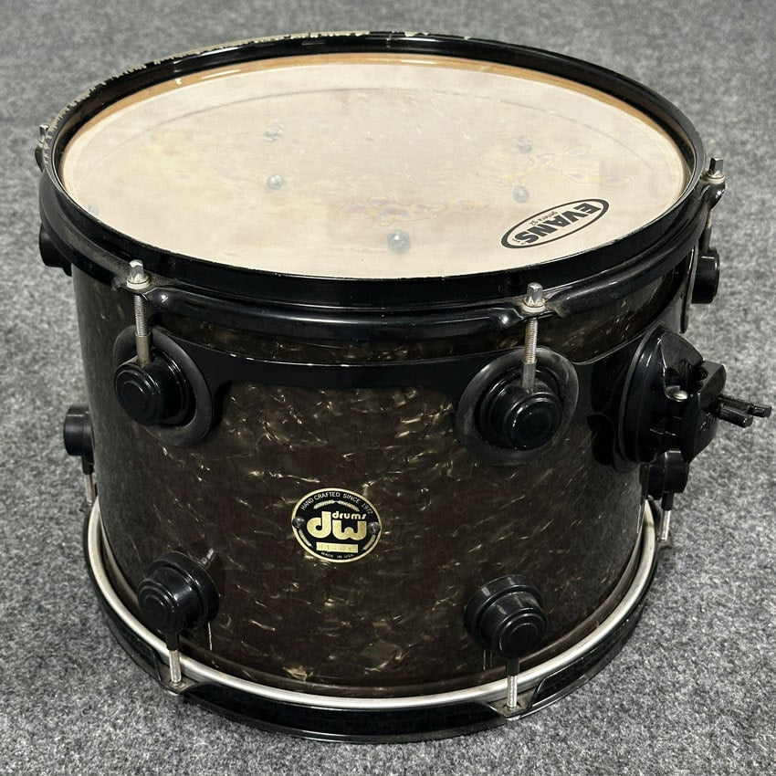 Used DW Collectors Drum Set 3pc Black Marine Pearl Wrap - Fair - Drum Center Of Portsmouth
