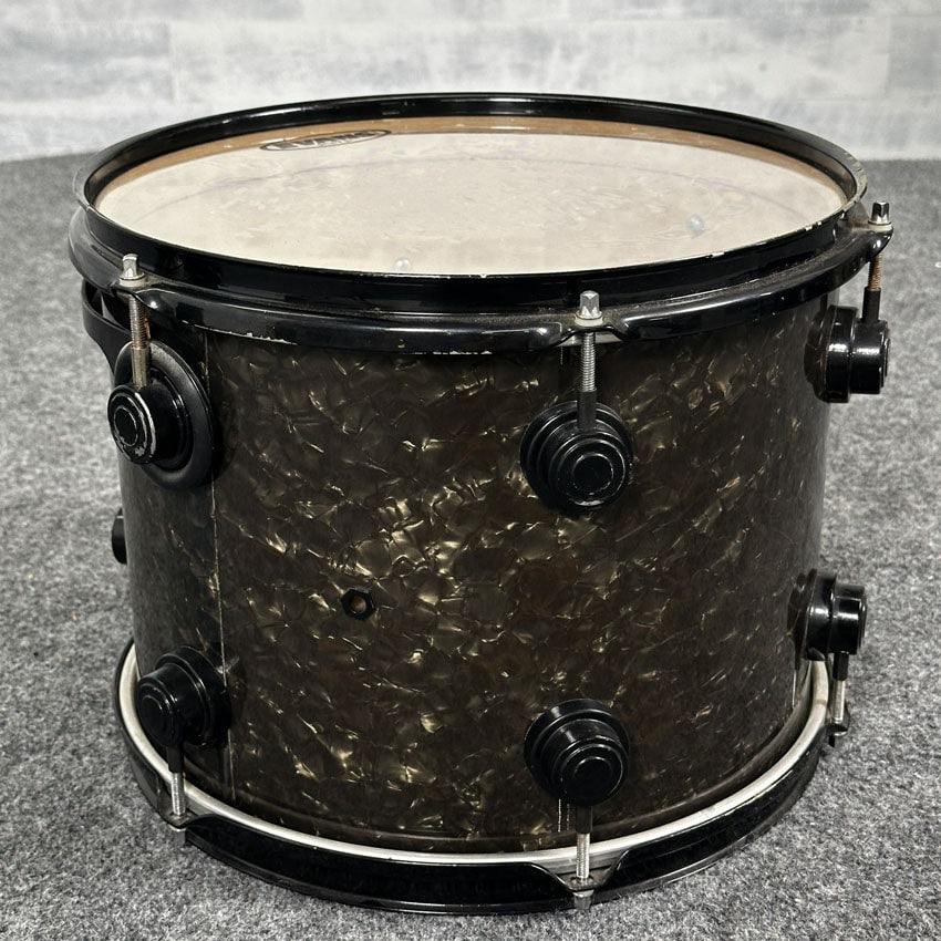 Used DW Collectors Drum Set 3pc Black Marine Pearl Wrap - Fair - Drum Center Of Portsmouth