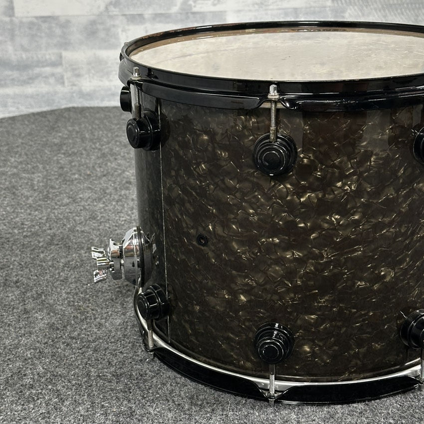 Used DW Collectors Drum Set 3pc Black Marine Pearl Wrap - Fair - Drum Center Of Portsmouth