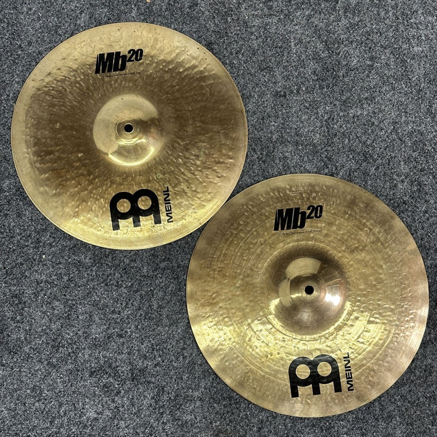 Used Meinl MB20 Heavy Soundwave Hi Hat Cymbals 14" - Good - Drum Center Of Portsmouth