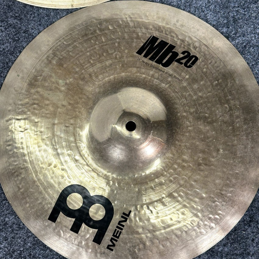Used Meinl MB20 Heavy Soundwave Hi Hat Cymbals 14" - Good - Drum Center Of Portsmouth