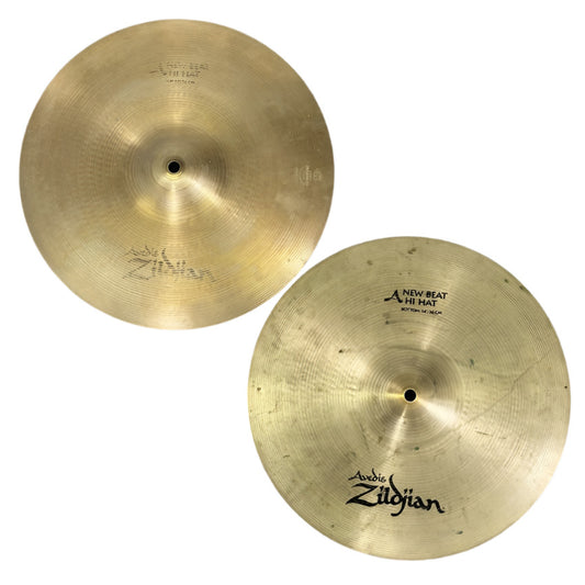 Used Zildjian A New Beat Hi Hat Cymbals 14" - Good - Drum Center Of Portsmouth
