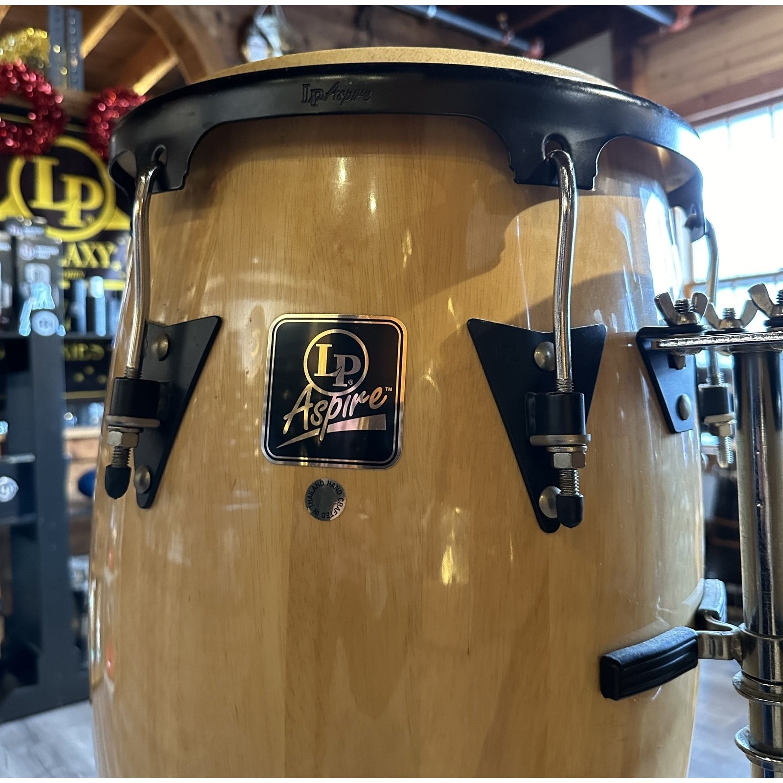 Used LP Aspire Wood Congas w/Stand - Drum Center Of Portsmouth