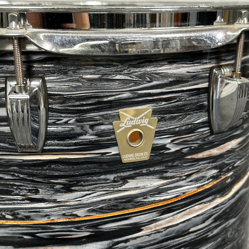 Used Ludwig Vintage Black Oyster 15x14 Rack Tom - Fair - Drum Center Of Portsmouth