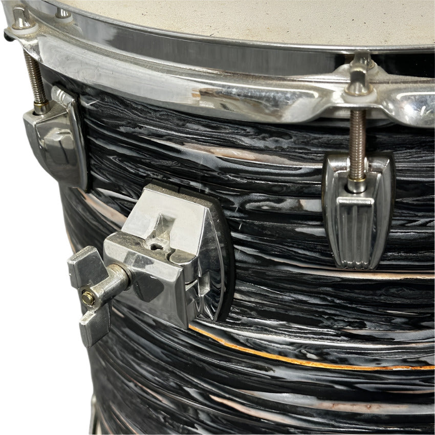 Used Ludwig Vintage Black Oyster 15x14 Rack Tom - Fair - Drum Center Of Portsmouth