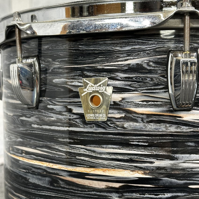 Used Ludwig Vintage Black Oyster 15x14 Rack Tom - Fair - Drum Center Of Portsmouth