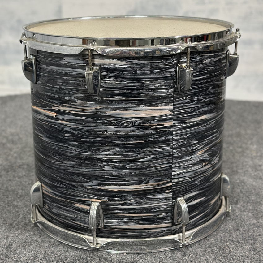 Used Ludwig Vintage Black Oyster 15x14 Rack Tom - Fair - Drum Center Of Portsmouth