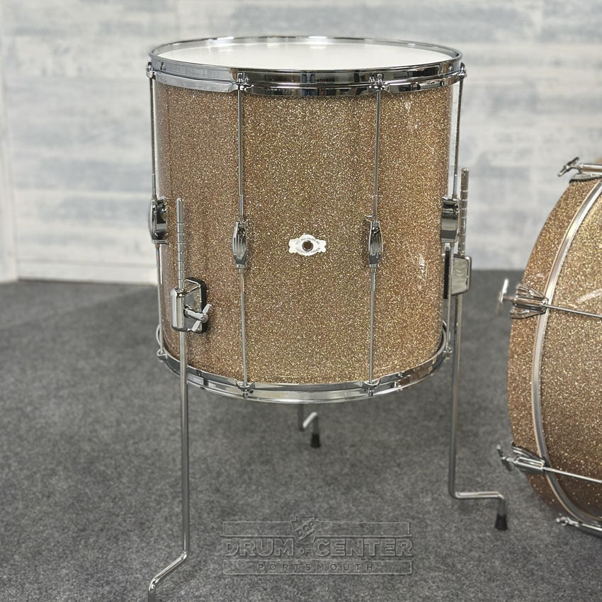 George Way Tuxedo Studio 3pc Drum Set 22/13/16 Champagne Sparkle - Scratch - Drum Center Of Portsmouth