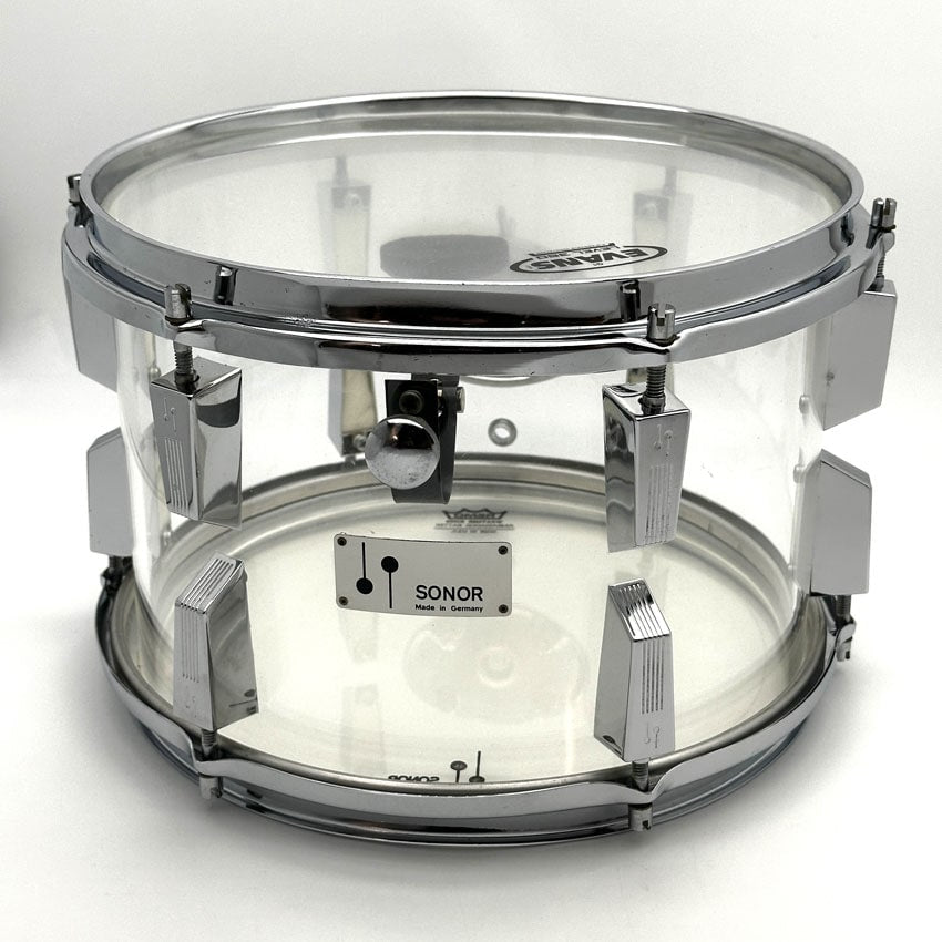 Used Vintage Sonor Acryl Tom 12x8 Clear - Good - Drum Center Of Portsmouth