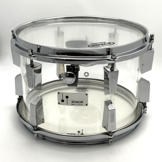 Used Vintage Sonor Acryl Tom 12x8 Clear - Good - Drum Center Of Portsmouth