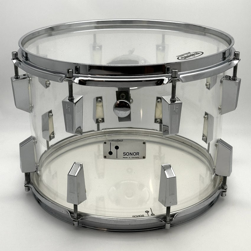 Used Vintage Sonor Acryl Tom 14x10 Clear - Good - Drum Center Of Portsmouth