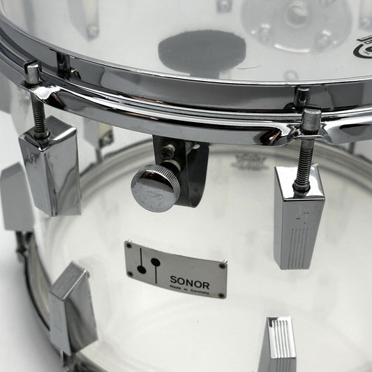 Used Vintage Sonor Acryl Tom 14x10 Clear - Good - Drum Center Of Portsmouth