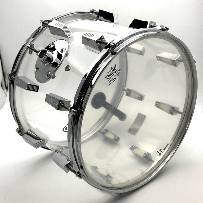 Used Vintage Sonor Acryl Tom 14x10 Clear - Good - Drum Center Of Portsmouth