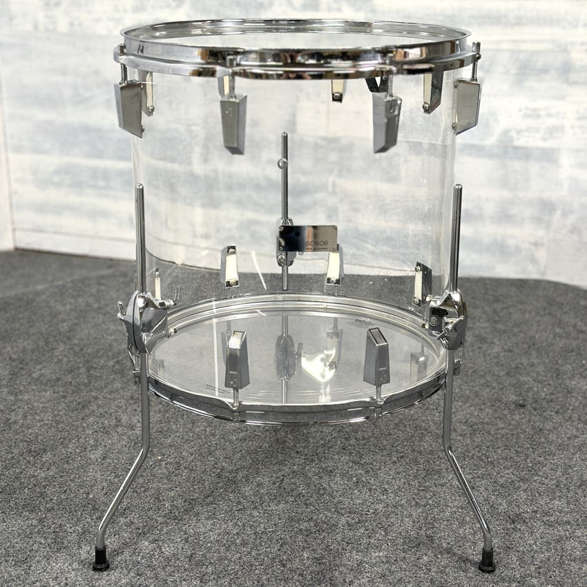 Used Vintage Sonor Acry Floor Tom16x16 Clear - Good - Drum Center Of Portsmouth